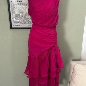 Y2K Vintage Hot Pink Chiffon size 2XL